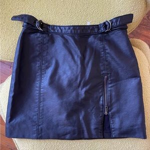 Free People pleather mini-skirt